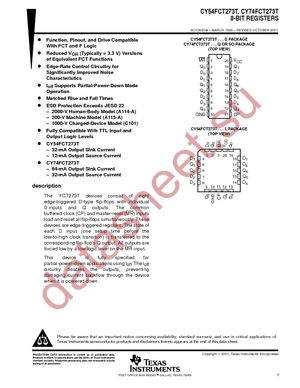 CY74FCT273ATQCTE4 datasheet  